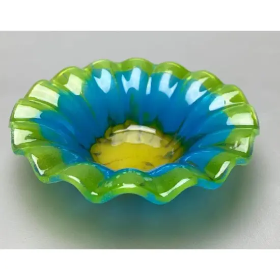 6" x 6" x 2" Fluted Slump Glass Fusing Kiln Mold {3}