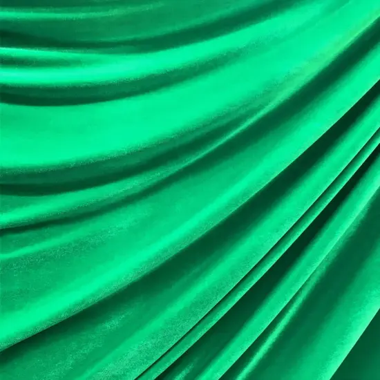 1 Yard Rich Kelly Green Premium Stretch Velour for Sewing, Theatrical Wear, and Home Accents 58/60 Inch Width {2}