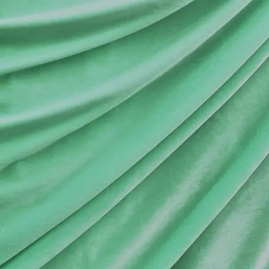 1 Yard Mint Green Stretch Velvet Fabric with Elegant Drape and Soft Shimmer 58/60 Inch Width {3}
