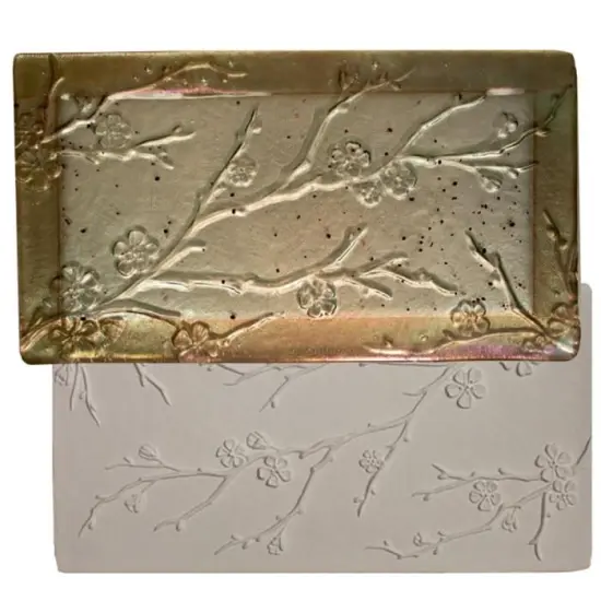 13&rdquo; x 7" x 0.5" Cherry Branch Texture Glass Fusing Kiln Mold {1}