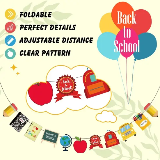 2 Pcs Back to School Banner {3}