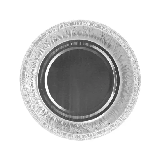 100 Pack Mini Individual Pot Pie Pans, Round Disposable Aluminum Tins for Small Business, Catering, Baking, and Cafes (5 In) Silver {7}