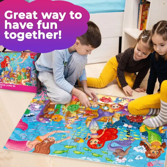 2x3 FT Giant Floor Puzzles for Kids Ages 4-6 | Mermaids {6}