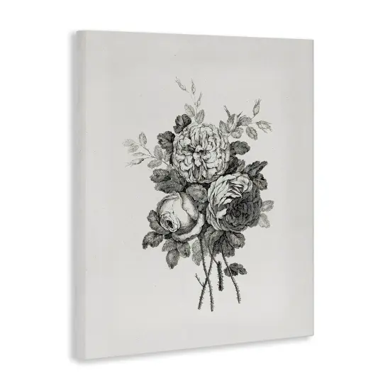 Stupell Industries Mixed Monochrome Flowers Canvas By Lettered and Lined {3}