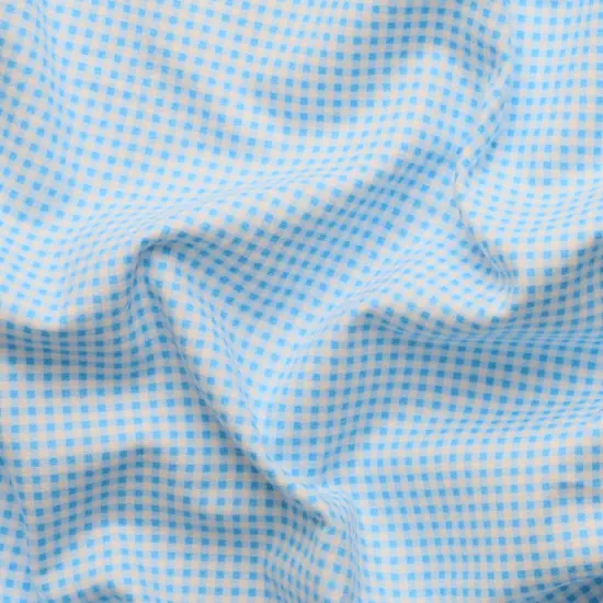 Mook Fabrics Gingham Flannel Fabric [43 in. Wide] - By The Yard Aqua {2}