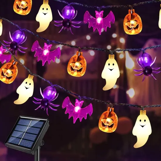 Solar Powered Halloween Lights {1}