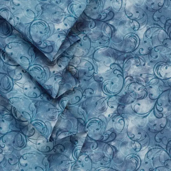 Mook Fabrics Elegance Cotton Fabric [45 in. Wide] - By The Yard Blue {2}