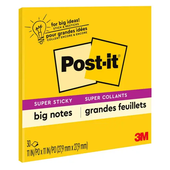 Super Sticky Big Note, 11 in. x 11 in., Yellow {1}