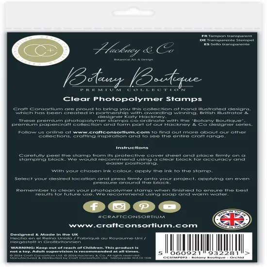 Craft Consortium Clear Stamps-Orchid, Botany Boutique {2}
