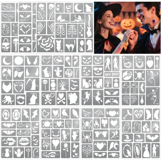 Face and Body Paint Stencils Kit(sliver) {1}