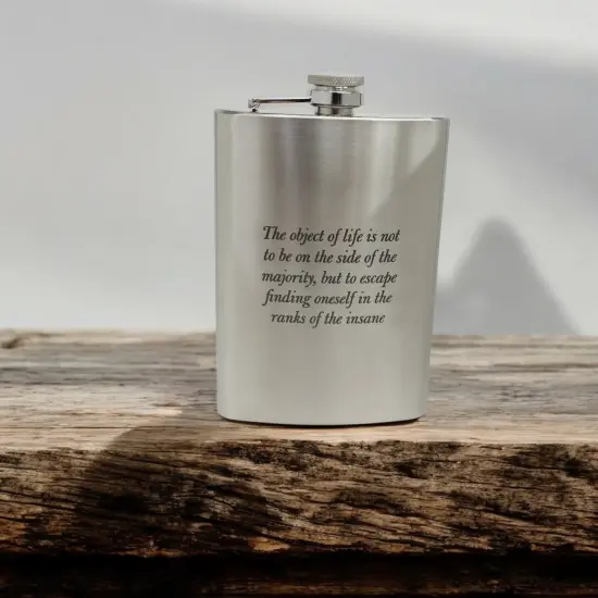 8oz The Object of life Marcus Aurelius SS Flask {4}