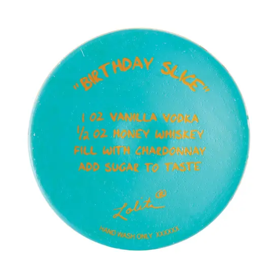 Enesco Lolita Birthday Slice Wine Glass {6}