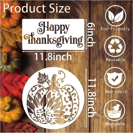 9 Large Fall Stencils {5}