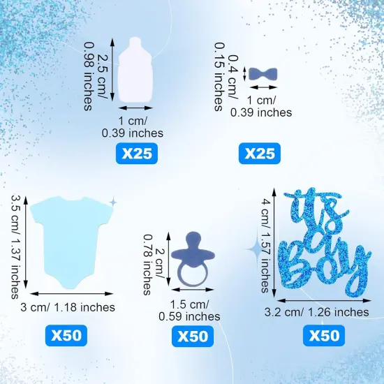 200 Pack Blue It's a Boy Confetti for Baby Shower Table Sequins Gender Reveal Party Supplies Baby Shower Party Decorations Supplies {2}