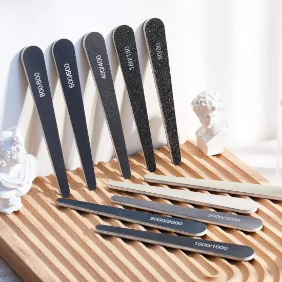 Honoson 20 Pcs Sanding Sticks for Plastic Models Polishing Sticks Assorted Metal and Wood Sanding Tools Accessory for Model Craft Amateur Beginner(Low Grits Rating,Water Drop Style) {4}