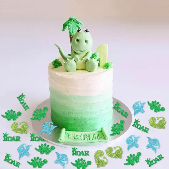 200PCS Dinosaur Confetti Cute Dino Theme Roar Birthday Party Baby Shower Table Confetti Kids Boys Girls Table Confetti Party Decoration for Baby Shower Children Birthday Party Decor {2}