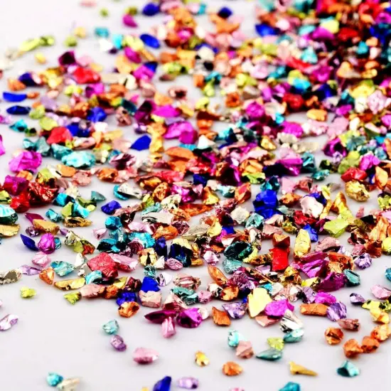 Crushed Glass Irregular Metallic Chips Sprinkles Chunky Glitter {1}