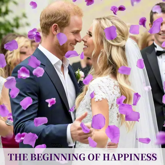 180 PCS Real Purple Rose Petals for Wedding, 1.76oz Dried Flower Petal for Flower Girl to Throw, Romantic Night Baby Shower Proposal {2}