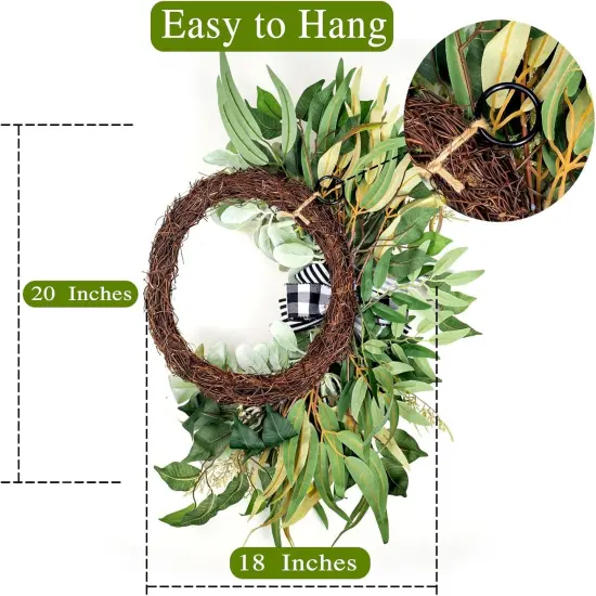 Spring Wreaths for Front Door Year Round {2}