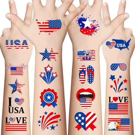 90Pcs Fourth of July Temporary Tattoos {1}