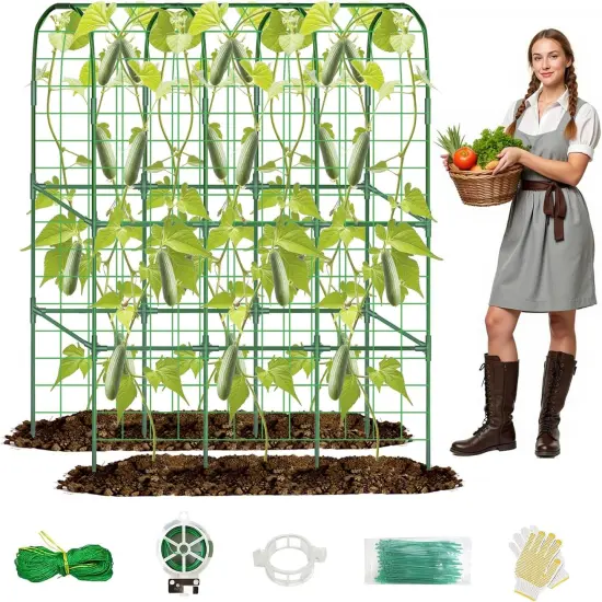 Garden Cucumber Trellis for Raised Bed, 65"&times;50" {1}
