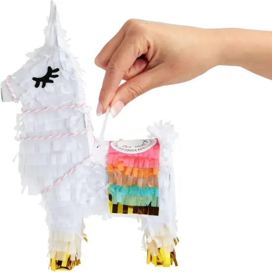 3 Pack Mini Llama Pinata for Birthday Party, Fiesta, Cinco de Mayo Decorations (4.9 x 2.1 x 10.2 Inches) {4}