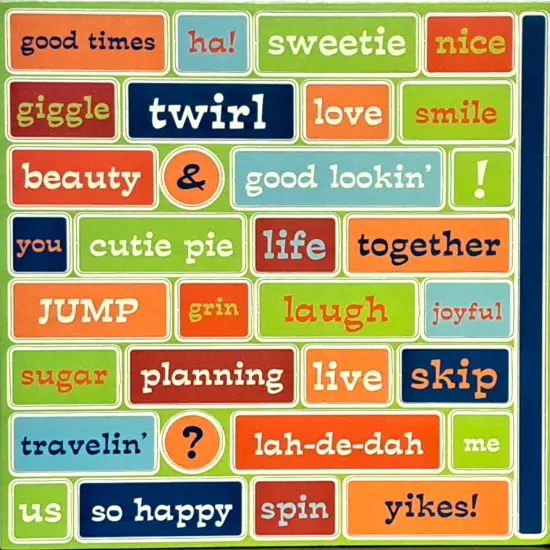 Marianne Richmond Togetherness Words & Phrases 12x12 Chipboard Embellishments {1}