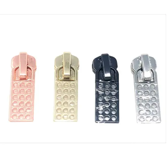 Zipper Pull &ndash; Tennis Style 8MM in Black, Nickel, Brass, and Copper Copper (Rose Gold) {2}