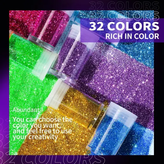 Set of 32 Colors Fine Glitter for Resin {3}