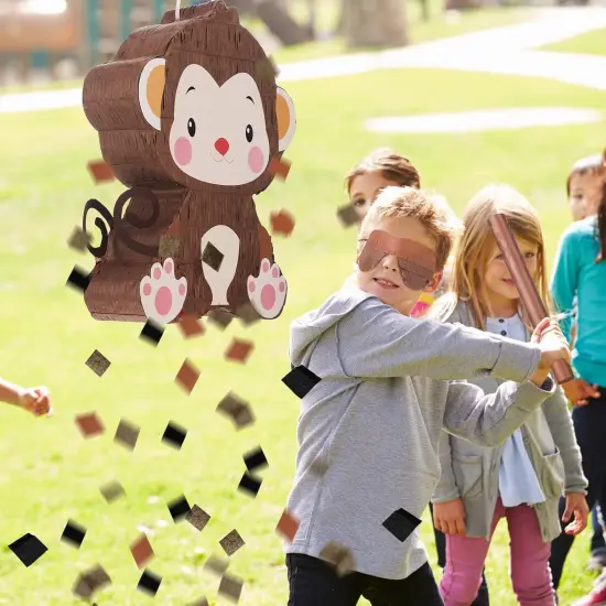 Monkey Pinata Birthday Party Decorations Farm Animal Themed Birthday Party Supplies with Blindfold Stick and Confetti for Girls Boys Kids {2}