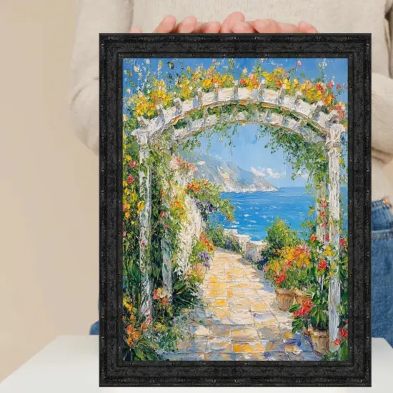 Industrial Iron Black Rail Picture Frame 24x36 frame {2}