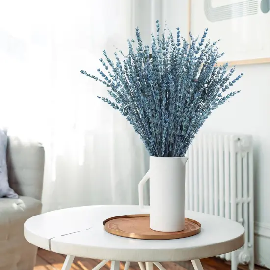 Dried Lavender Flowers, 16" Dried Lavender Bundles Dried Blue Flowers Preserved Lavender Stems Bouquet for Shower Weeding Home Fragrance Vase Crafts Decor, 200g(7.05oz) {4}