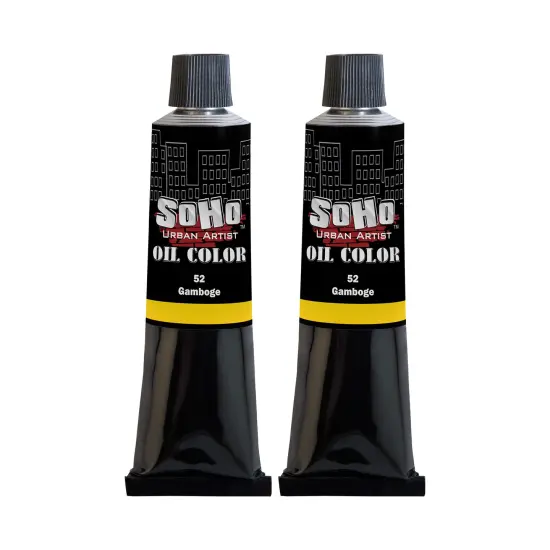 SoHo Urban Artist Oil Paint - 2 Pack, Gamboge 2 Pack - 170 ml Tube - Best Valued Oil Colors for Painting with Excellent Pigment Load {1}