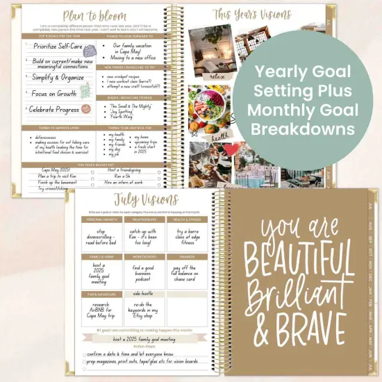 bloom daily planners 2025-26 Academic Planner Vision Planner, 7.5" x 9", Spread Kindness Like Wildflowers {5}