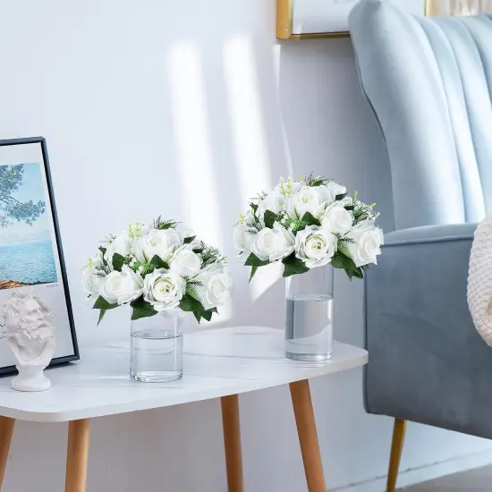 Pack of 10 Fake Flower Silk Rose {3}