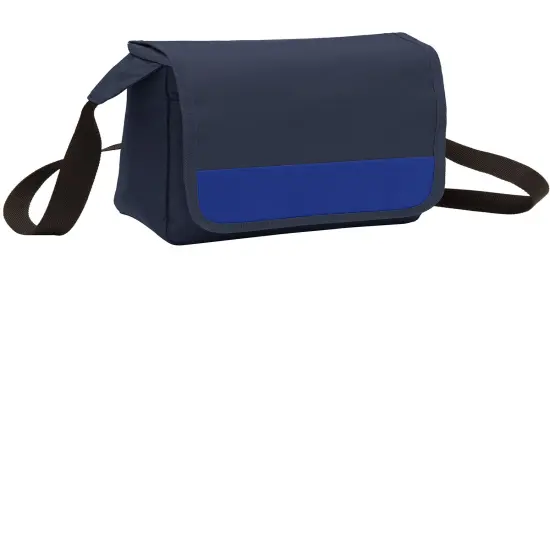 Port Authority&reg; Lunch Cooler Messenger Navy/ Twilight Blue {7}
