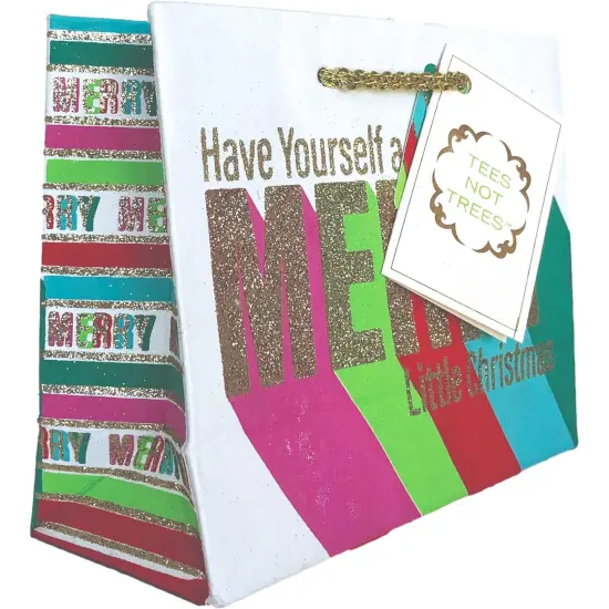 Pack/6: Merry Little Christmas Gift Bag - 7-1/2 x 3 x 6" {1}