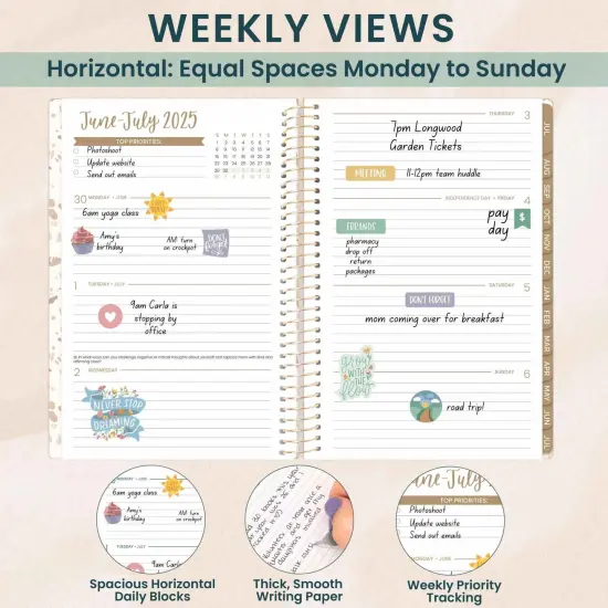 bloom daily planners 2025-26 Academic Planner, Soft Cover, 5.5" x 8.25", Moments of Grace {6}