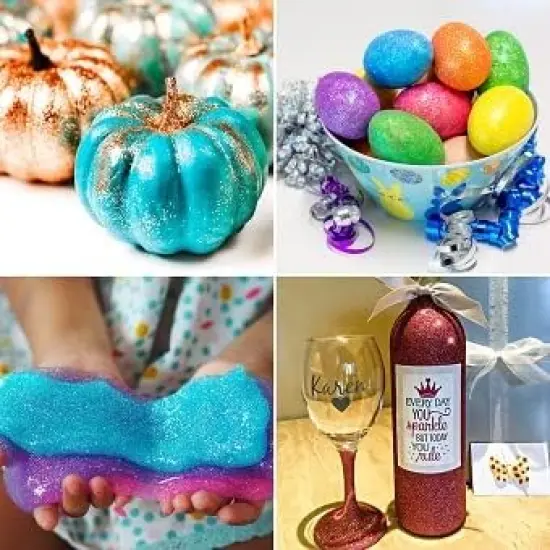 Teal Blue Extra Fine Glitter 4 oz Glitter Powder for Tumblers Resin Crafts Slime Cosmetic Nail Painting Festival Decoration {5}