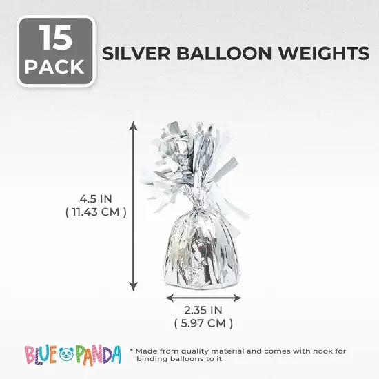 Silver Balloon Weights (15 Pack) {2}