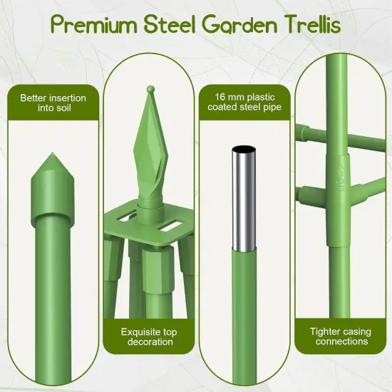 Obelisk Trellis for Climbing Plants Outdoor - 5.2 Ft {3}