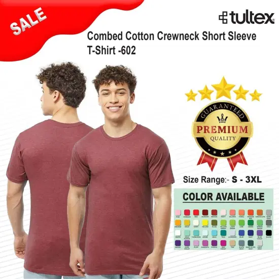 Tultex&reg; Combed Cotton Crewneck Short Sleeve T-Shirt Olive green {2}
