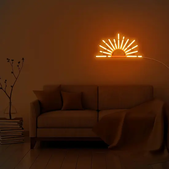 Summer Orange Sunrise Sunset Neon Sign - Boho Wall Art LED Light for Bedroom, Living Room, Kitchen, Office & Summer Room Decor {5}