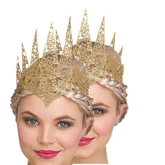 Gold Flexible Glitter Crown Holographic Finish {3}