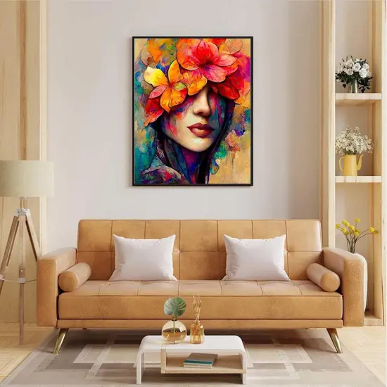 Diamond Painting Kits for Adults - Woman's Flower DIY 5D Diamond Art Kits Full Drill Diamond Dots Paintings with Diamonds Gem Art and Crafts Home Decor 12x16inch {2}