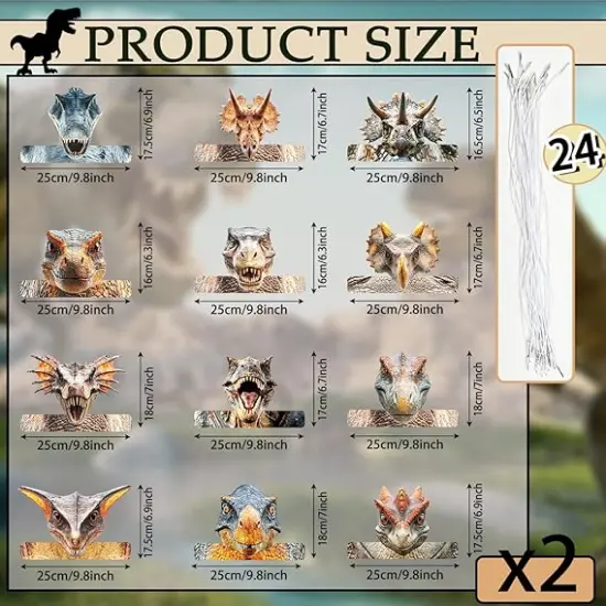 24 Pieces Dinosaur Party Hats Dinosaur Headbands Paper Crowns for Kids Party Favors Dinosaur Birthday Party Supplies {2}