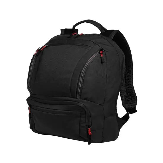 Port Authority&reg; Cyber Backpack Dk Char/Royal {3}