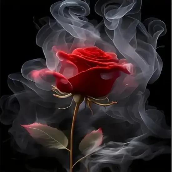 5D Rose Diamond Painting Kits for Adults Beginners, Red Flower Diamond Art Kit,DIY Full Round Drill Diamond Dot Gem Art Kits for Adults,Home Wall Decor 12x12 Inch {1}