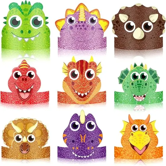 24 Pcs Party Hats for Kids Party Favors Headbands Paper Party Crown for Boys Girls, Decoration Party Favors {1}