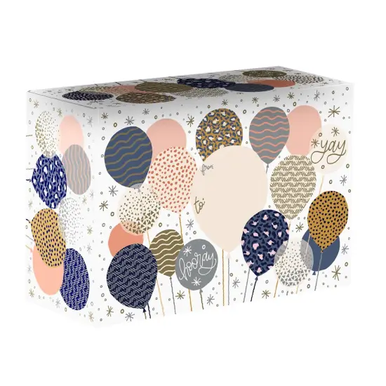 Pack/6: Party Balloons Theme Mailing Box - 9-1/2 x 4 x 6-1/2" {1}